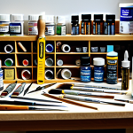 The Artist's Toolkit**

*   **Prompt:** A well-organized workspace with high-quality miniature painting tools, including Winsor & Newton brushes, Vallejo acrylics, a Tamiya primer bottle, hobby knives, and a storage container. Focus on the textures of the tools. High-resolution, detailed, professional photography, safe for work, appropriate content.

**